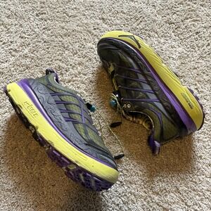Hoka‎ One One Mafate 3 Womens Size 9 Trail Running Shoes Lime / Black 20109 029